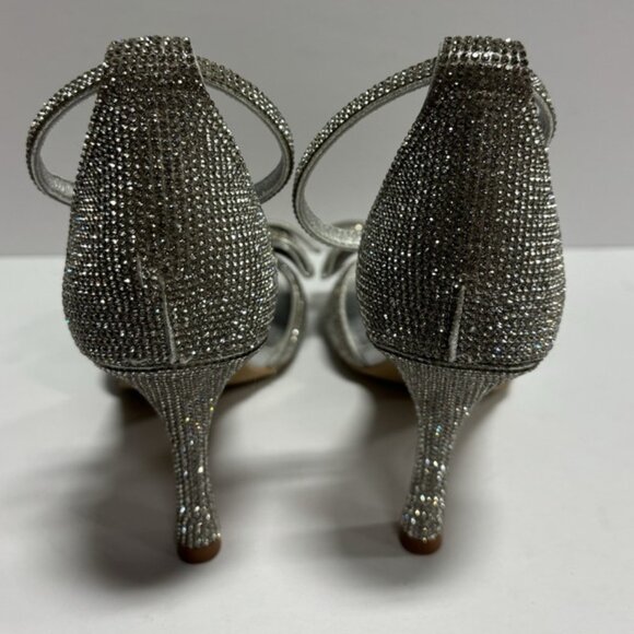 Steve Madden Women’s Realm Silver Heeled Sandals, Size 8.5 M - Picture 4 of 6